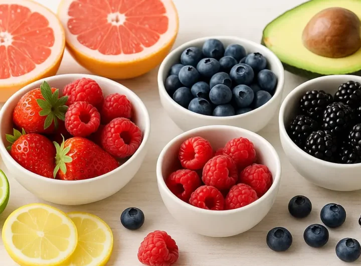 Assortimento di frutta fresca a basso contenuto di zuccheri